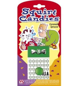 caja caramelos lanza agua