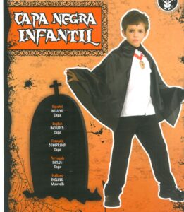 capa negra infantil