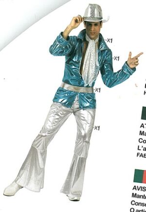 Disco Man Azul Brillo - Disfraces de Hombre