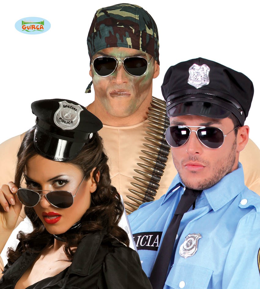 Gafas Piloto-Policia 1 Gafas Piloto-Policia - Gafas-Antifaces-Coronas