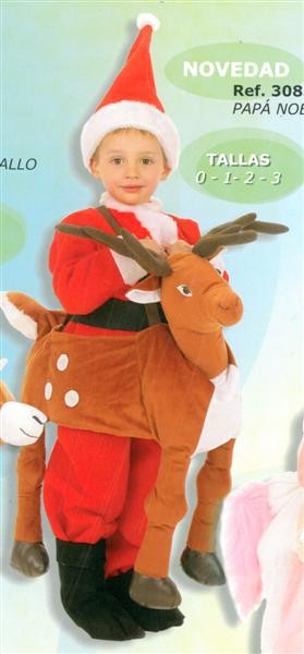 Papá Noel Con Reno OFERTA - Disfraces Niño