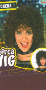peluca rockera castana