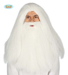 peluca y barba blanca