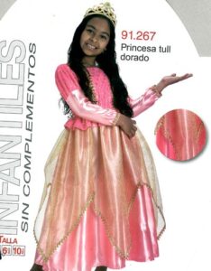 princesa rosa infantil ref 2113