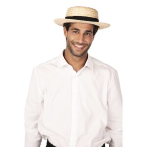 Sombrero Canotier Paja Adulto - Inicio