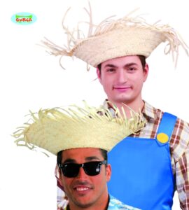 sombrero espantapajaros paja