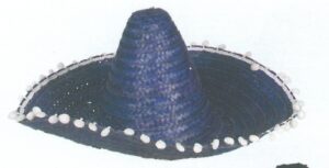 Sombrero Mejicano Paja Azul 45 Cm - Complementos
