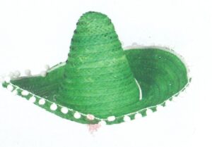 Sombrero Mejicano Paja Verde 50 Cm - Complementos