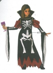 vestido esqueleto infantil